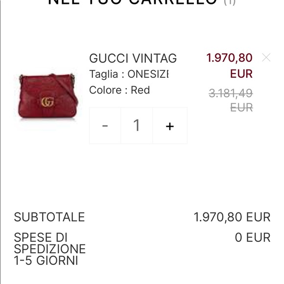 Gucci red Arli crossbody bag - Picture 4 of 5